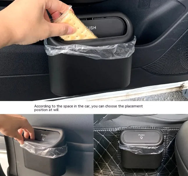 Folding car trash can