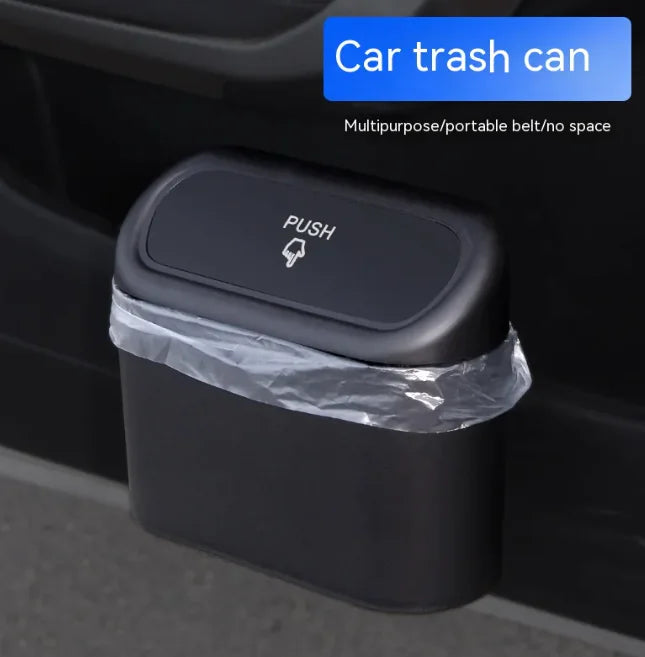 Folding car trash can